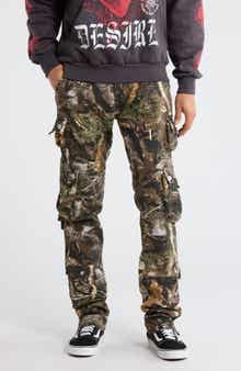 Camo Print Straight Leg Jeans