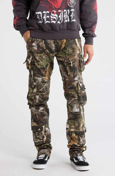 mnml Camo Print Straight Leg Jeans