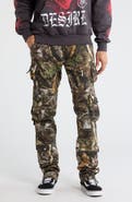 mnml Camo Print Straight Leg Jeans