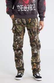 mnml Camo Print Straight Leg Jeans