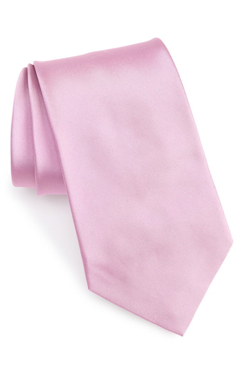 Ralph Lauren Purple Label Solid Silk Peau de Soie Tie, Main, color,