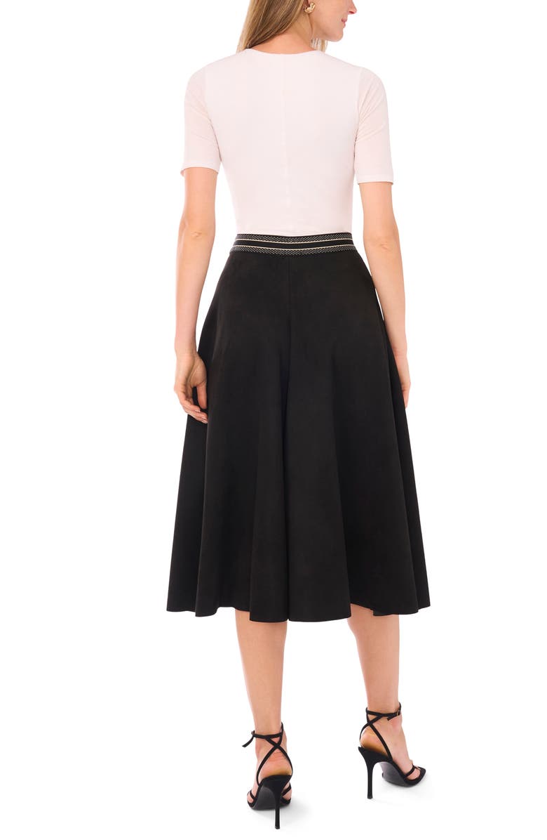 Halogen<sup>®</sup> Faux Suede Wide Leg Culottes, Alternate, color, Rich Black
