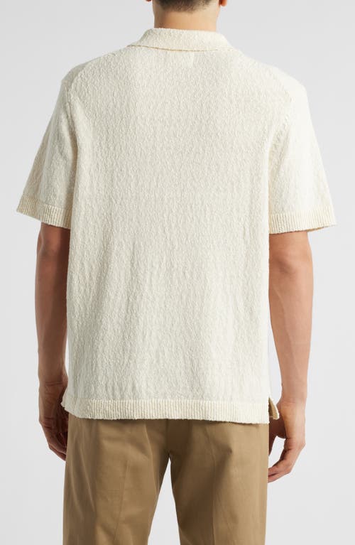 Nn07 Randy Jacquard Cotton Polo In Sand