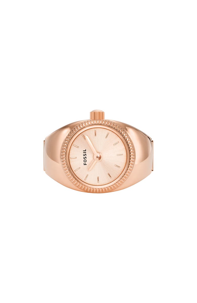 Fossil Ring Watch, 15mm, Alternate, color, Rose Gold