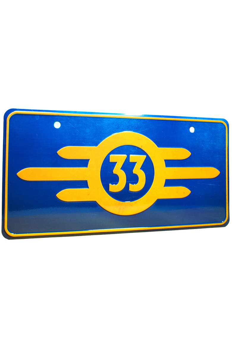 Fallout Vault 33 License Plate, Official Decor, 13.19x 6.3 Inches, Alternate, color, Multicolored