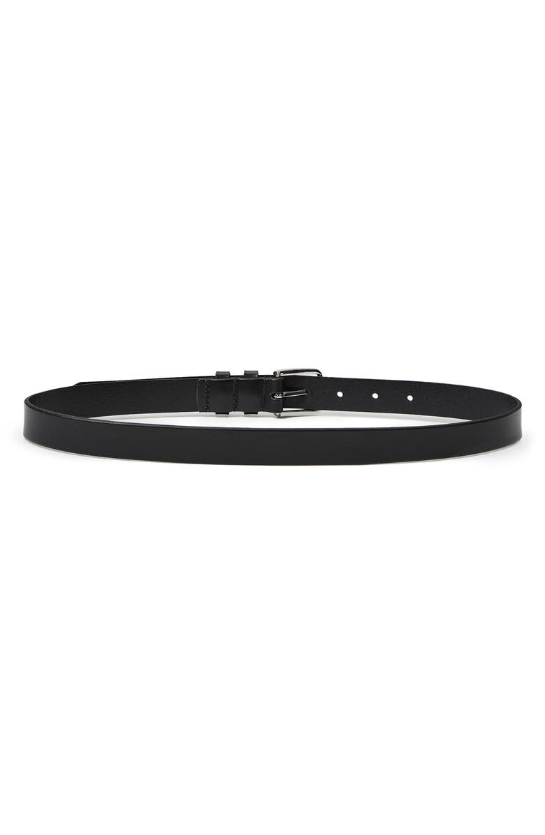PAIGE Macey Leather Belt, Alternate, color, Black