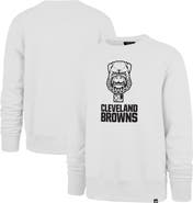 '47 Men's '47 White Cleveland Browns Dawg Pound XL Imprint Headline Sweatshirt
