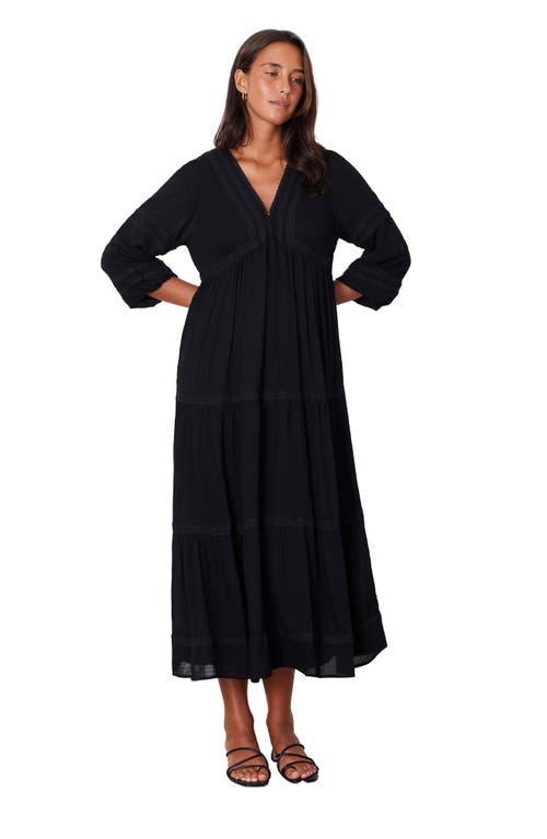 PANEROS CLOTHING PANEROS CLOTHING MAGNOLIA LACE INSET MIDI DRESS 