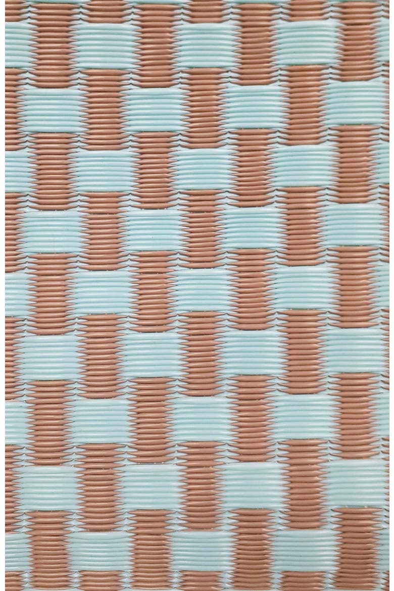 Basket Weave Sand & Aqua Rug, Alternate, color, sand and aqua