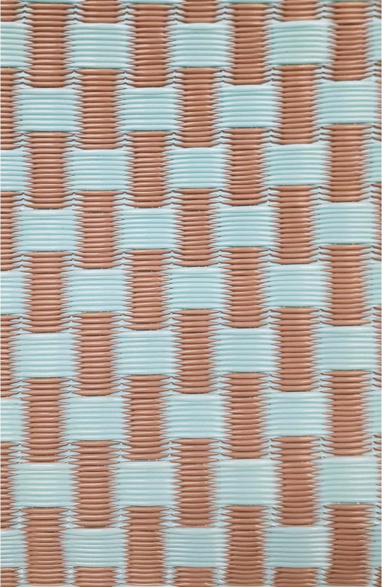 Mad Mats Basket Weave Sand & Aqua Rug, Alternate, color, Sand And Aqua