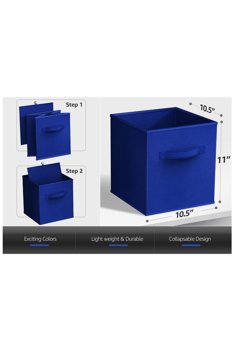 6-Pack Collapsible Storage Cubes, Alternate, color, RAINBOW MULTICOLORED