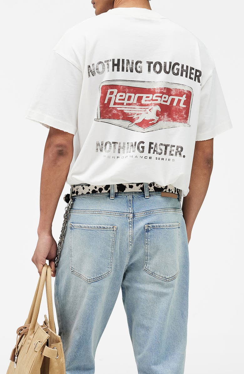 Represent Nothing Faster Cotton T-Shirt, Alternate, color, Flat White