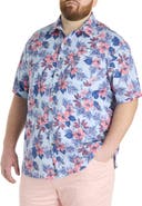 Oak Hill by DXL Big & Tall Floral Sport Shirt