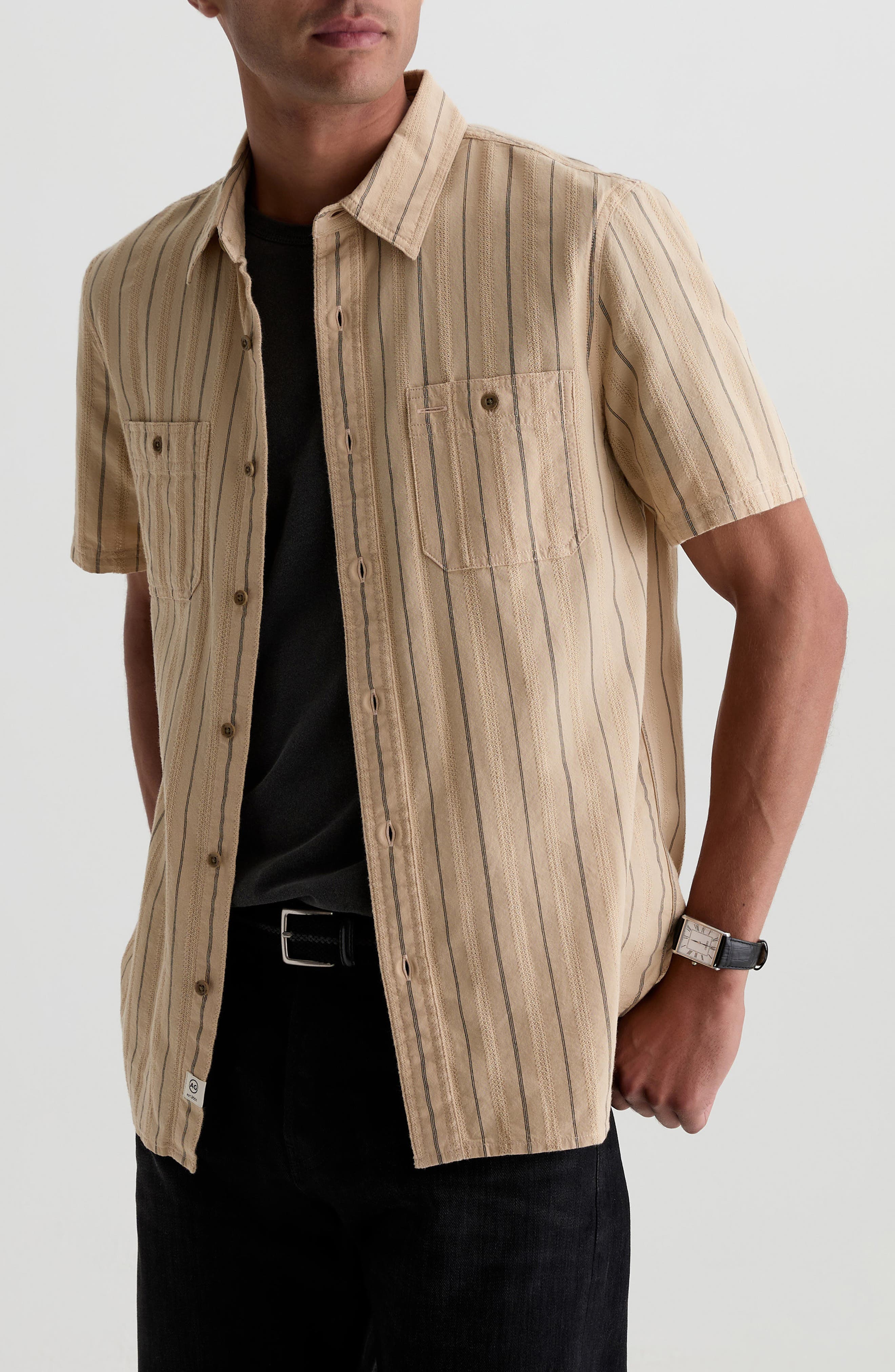 NATURAL/BLACK STRIPE