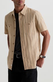 AG Mason Striped Short Sleeve Work Shirt