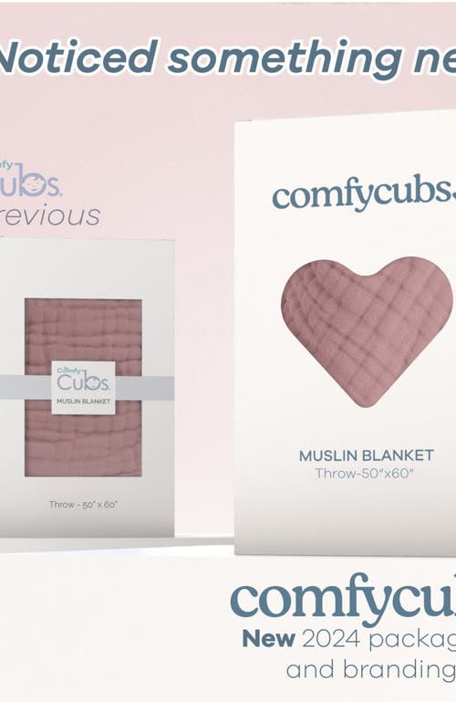 Comfy Cubs Adult Muslin Blanket in Mauve  product
