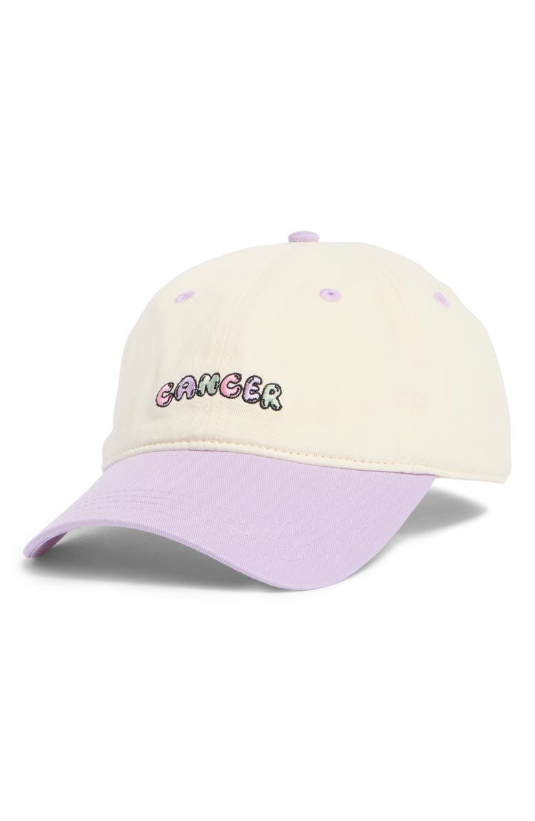 FRASIER STERLING Cancer Embroidered Baseball Cap, Main, color,