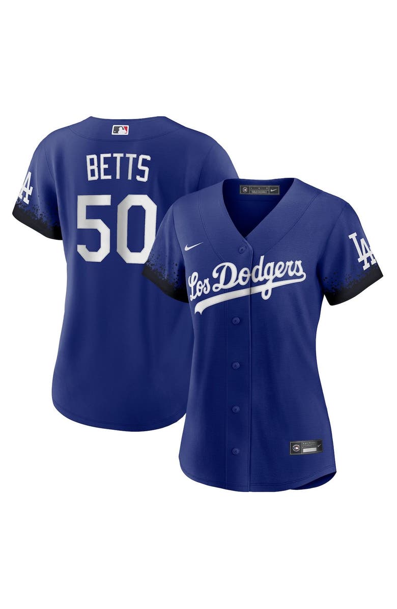 Nike Women's Nike Mookie Betts Royal Los Angeles Dodgers City Connect Replica Player Jersey, Main, color, 