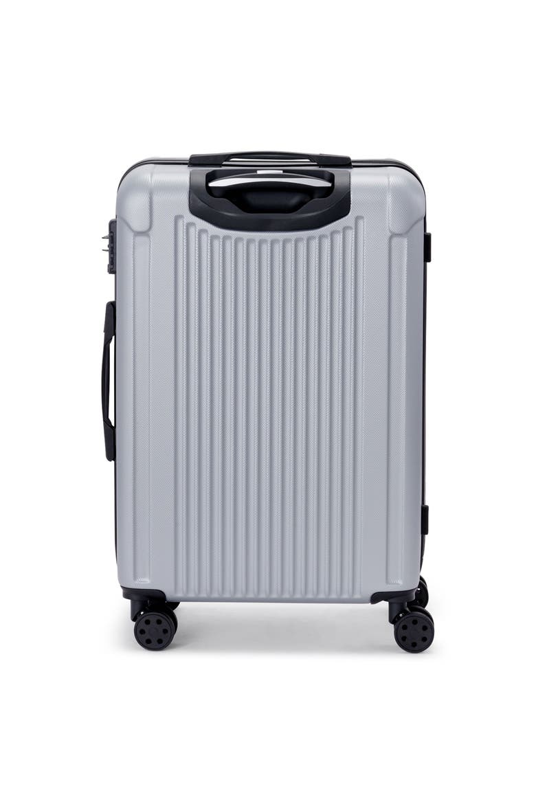 Lotus Upright Suitcase, Alternate, color, Silver