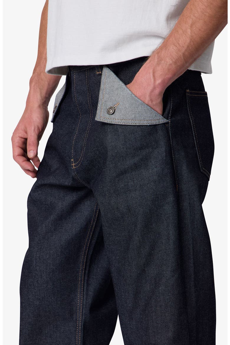 Mule Pocket Kick Flare Jeans, Alternate, color, RINSED INDIGO