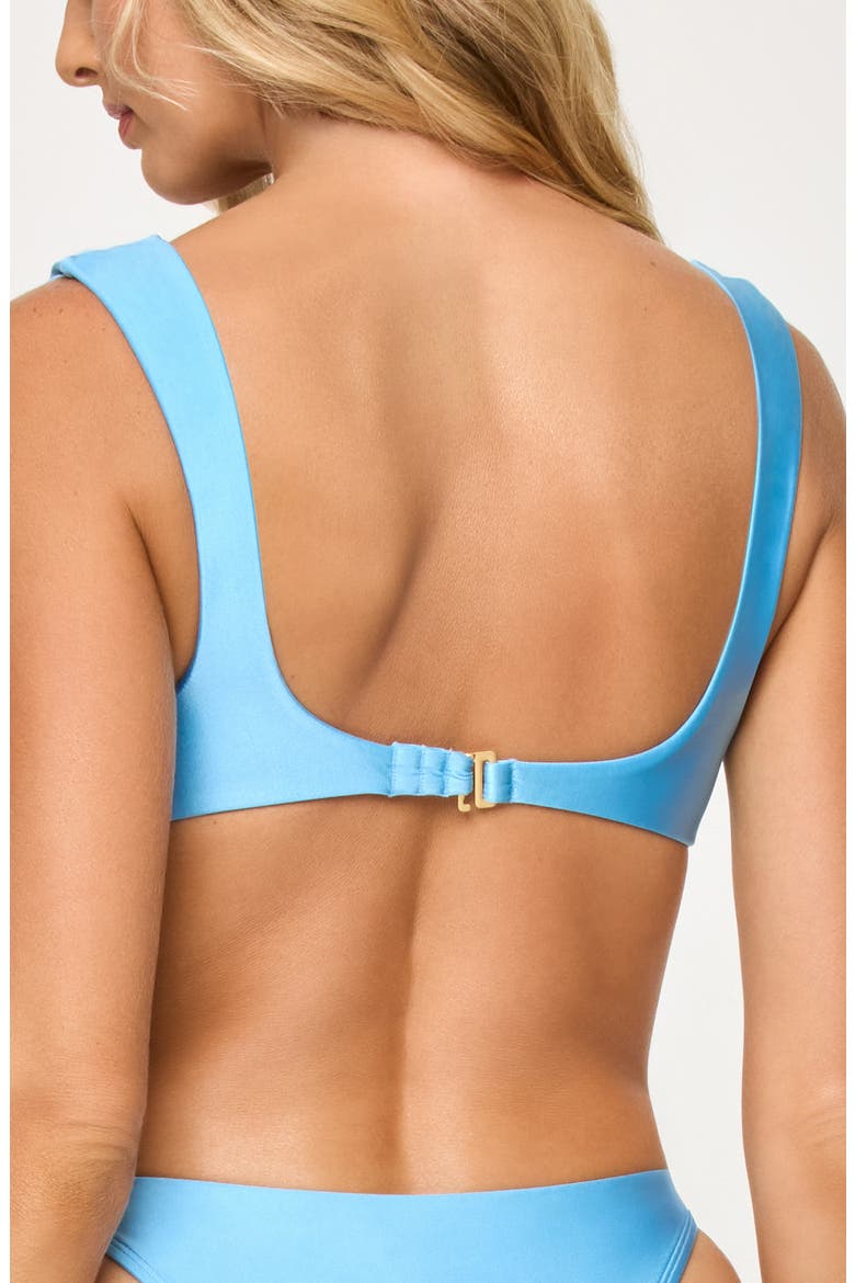 Stella Rose Appliqué Bikini Top, Alternate, color, SEA SPRAY / CREAM