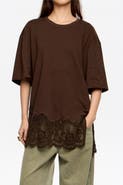Bimba y Lola Oversize Lace T-Shirt