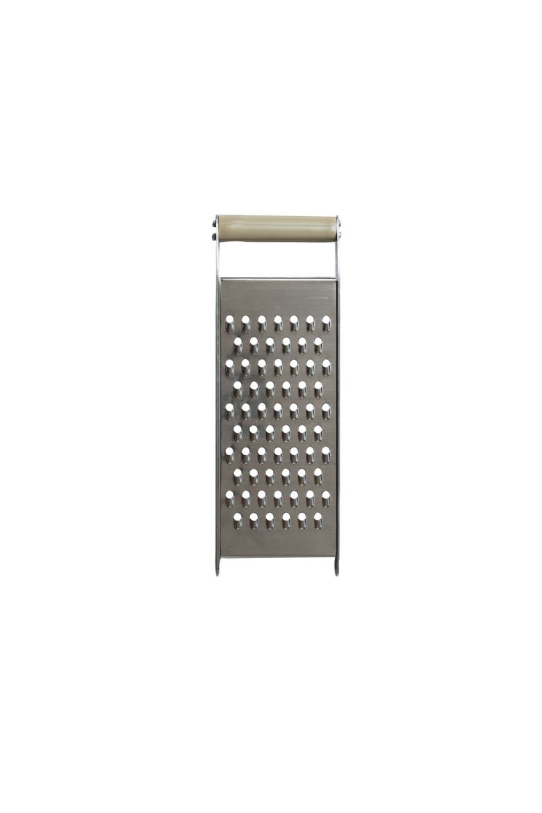 Steel Grater with Mango Wood Handle, Main, color, Grey
