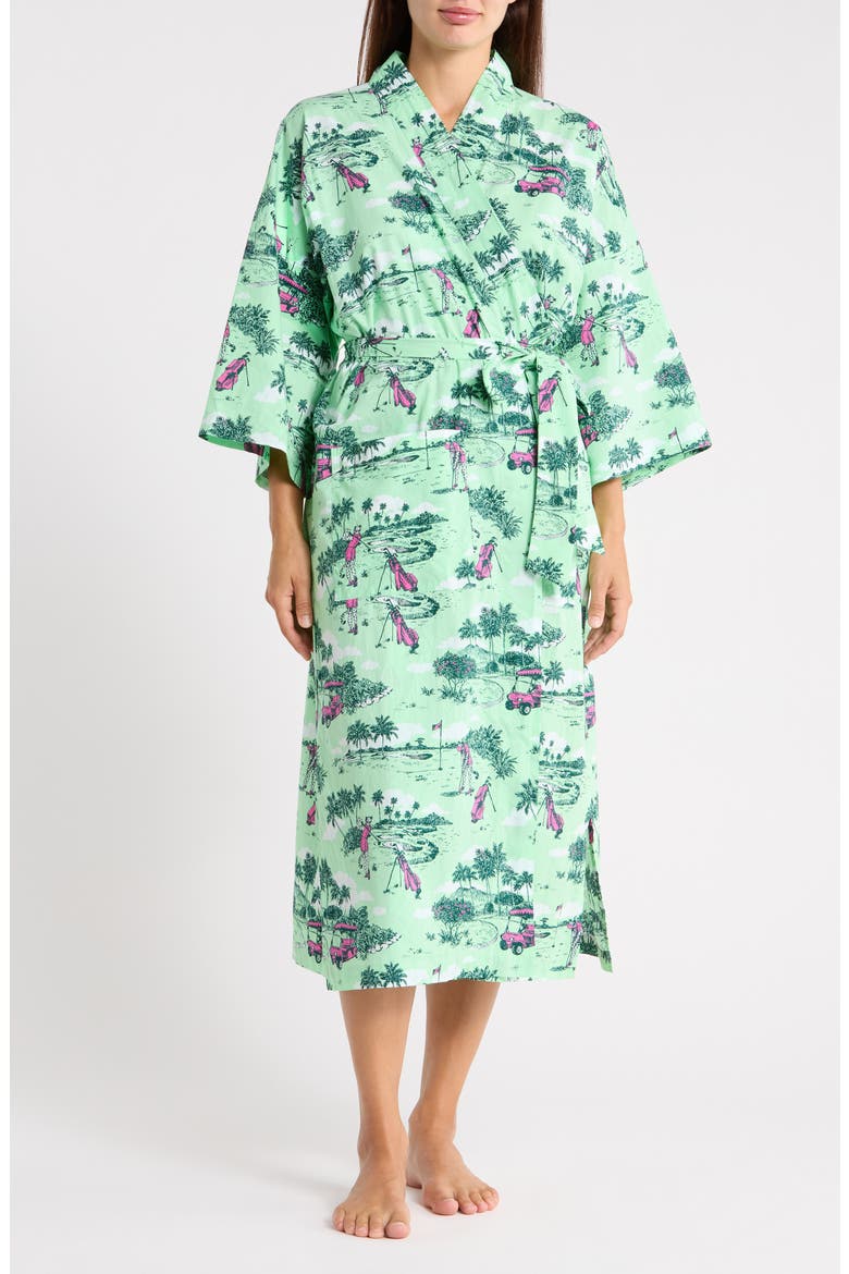 Print Robe, Main, color, PUTTING GREEN