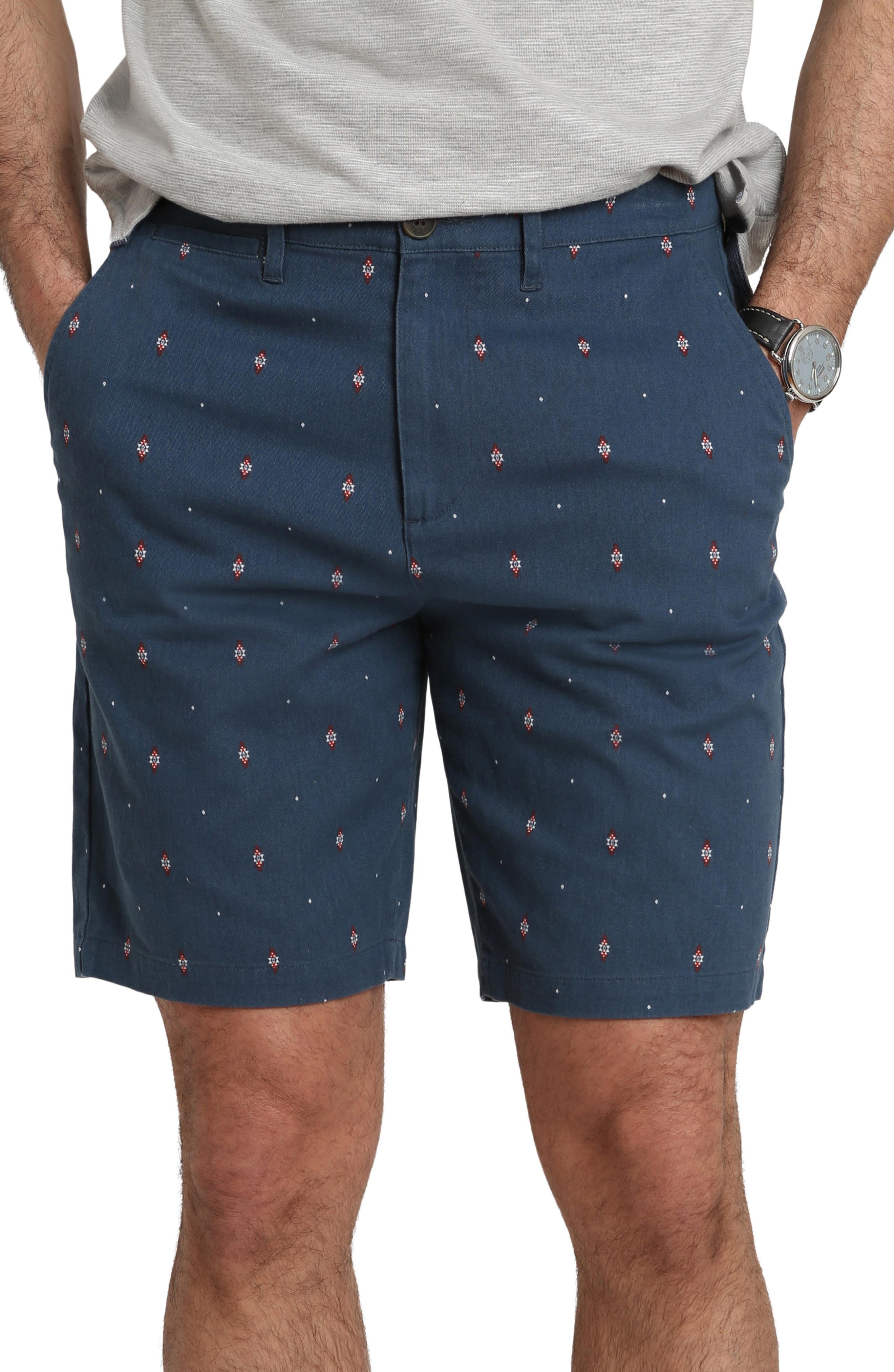 JACHS Geo Stretch Cotton Chino Shorts (Men) | Nordstrom