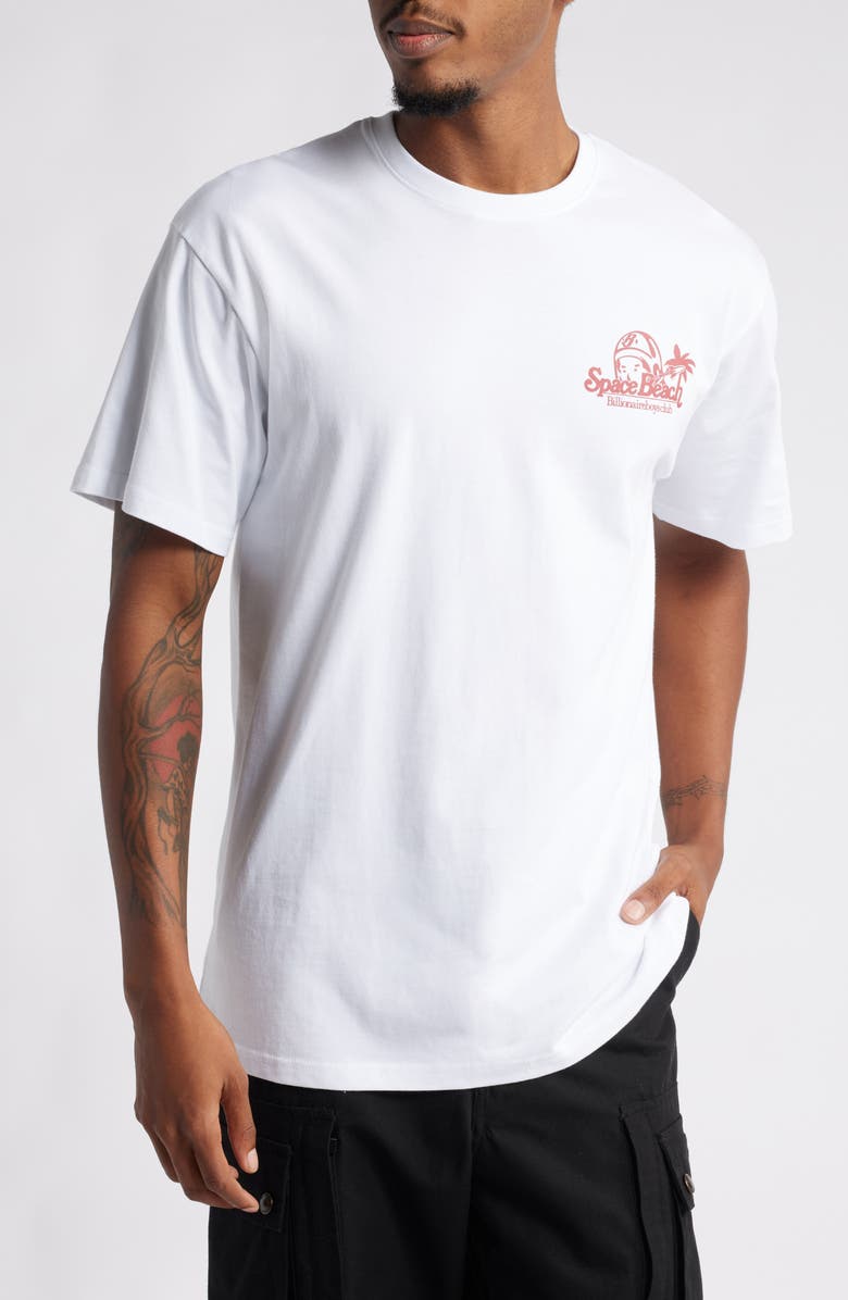 Billionaire Boys Club Halley's Hotel Cotton Graphic T-Shirt, Main, color, Bleach White