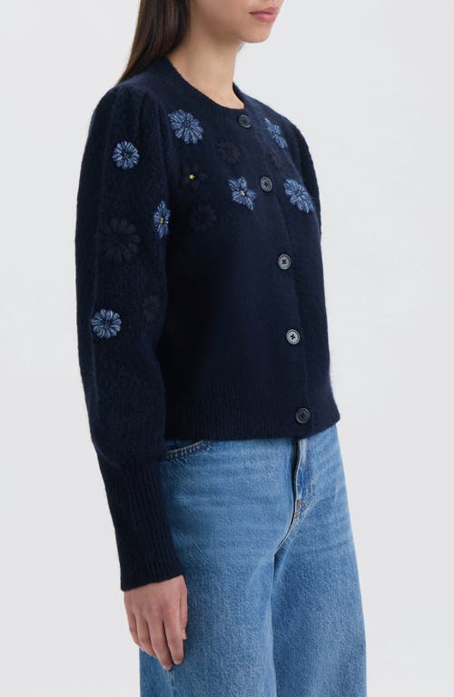Nvlt Flower Embroidered Cardigan In Blue