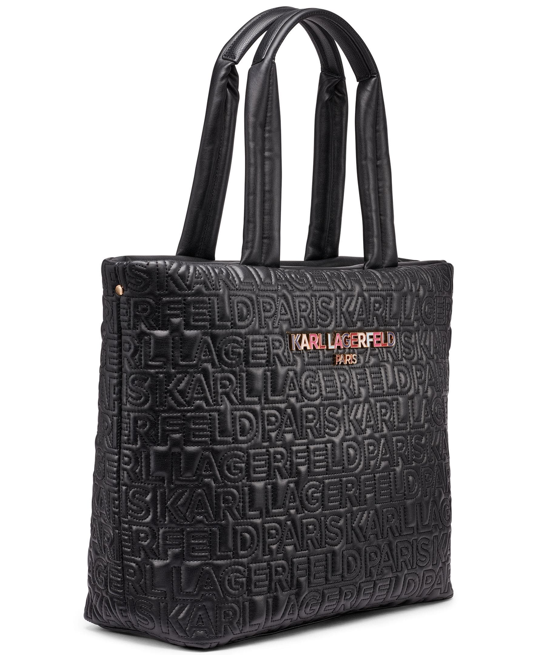 KARL LAGERFELD PARIS Voyage Tote, Alternate, color, Black Multi