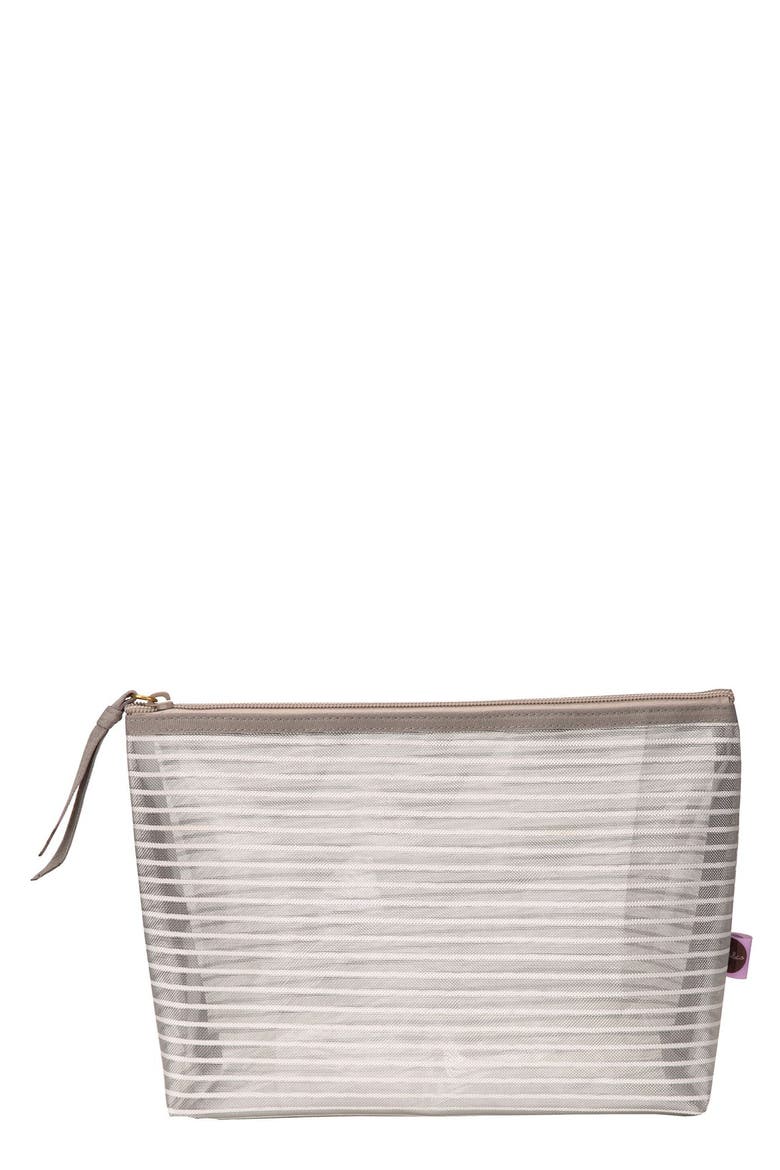 steph&co. Silver Medium Cosmetics Case (Limited Edition) (Nordstrom Exclusive), Main, color, NO COLOR