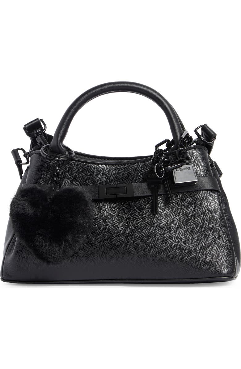 Steve Madden Holzer Top Handle Satchel, Main, color, Black