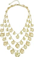 Adornia Bohemian Disc Layered Necklace