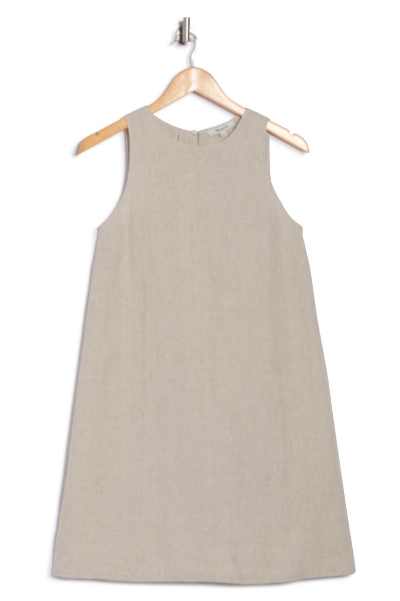 Linen Shift Minidress, Alternate, color, OAT