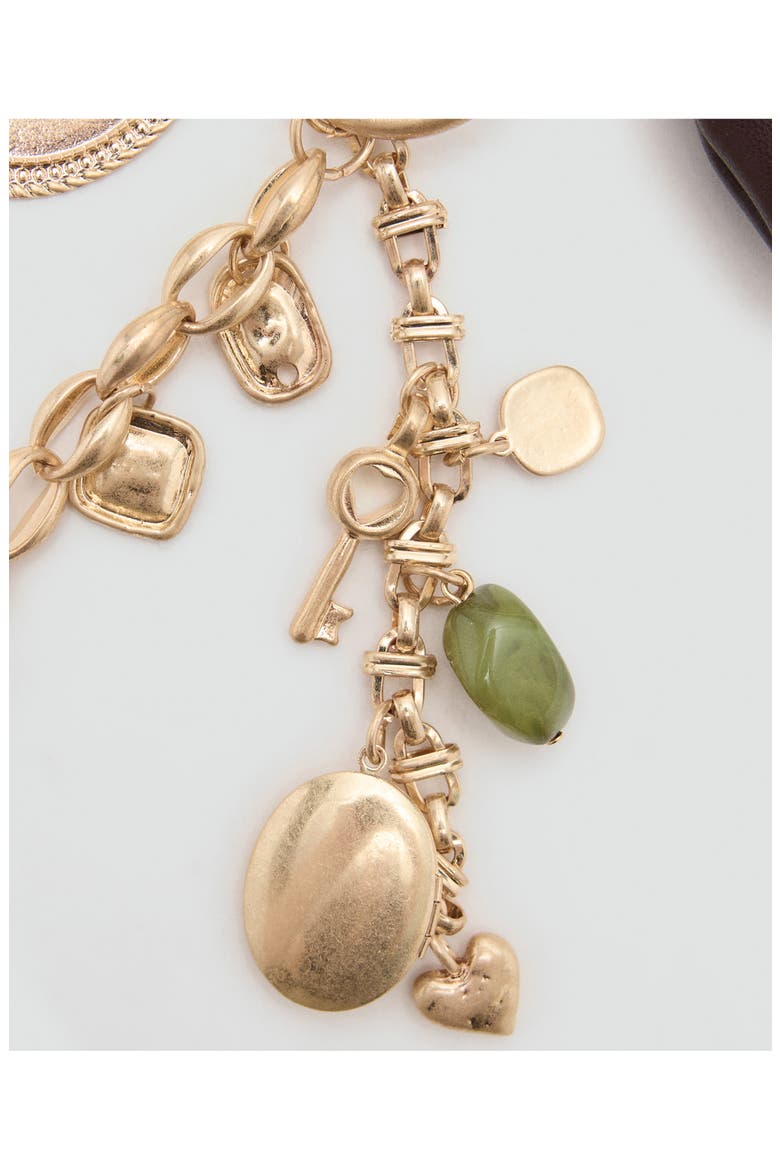 Multi-Charm Keychain, Alternate, color, GOLD