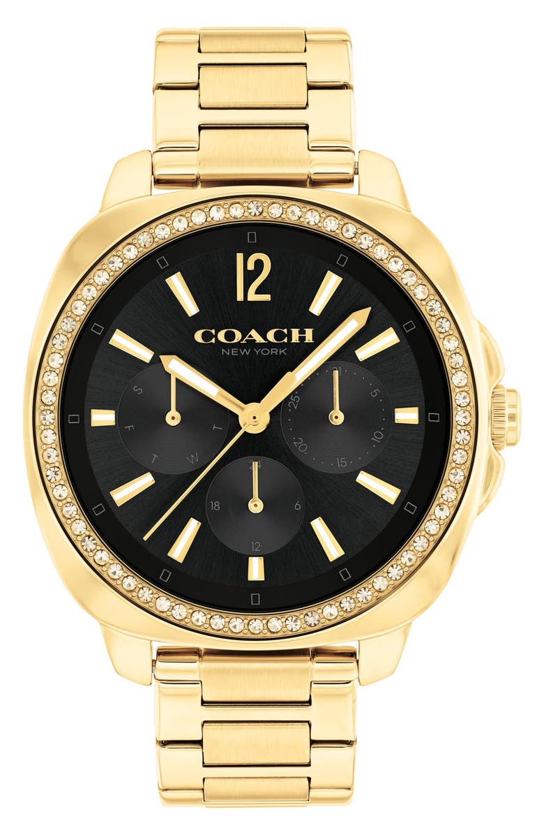 COACH Kitt Bracelet Watch, 38mm, Main, color, Black