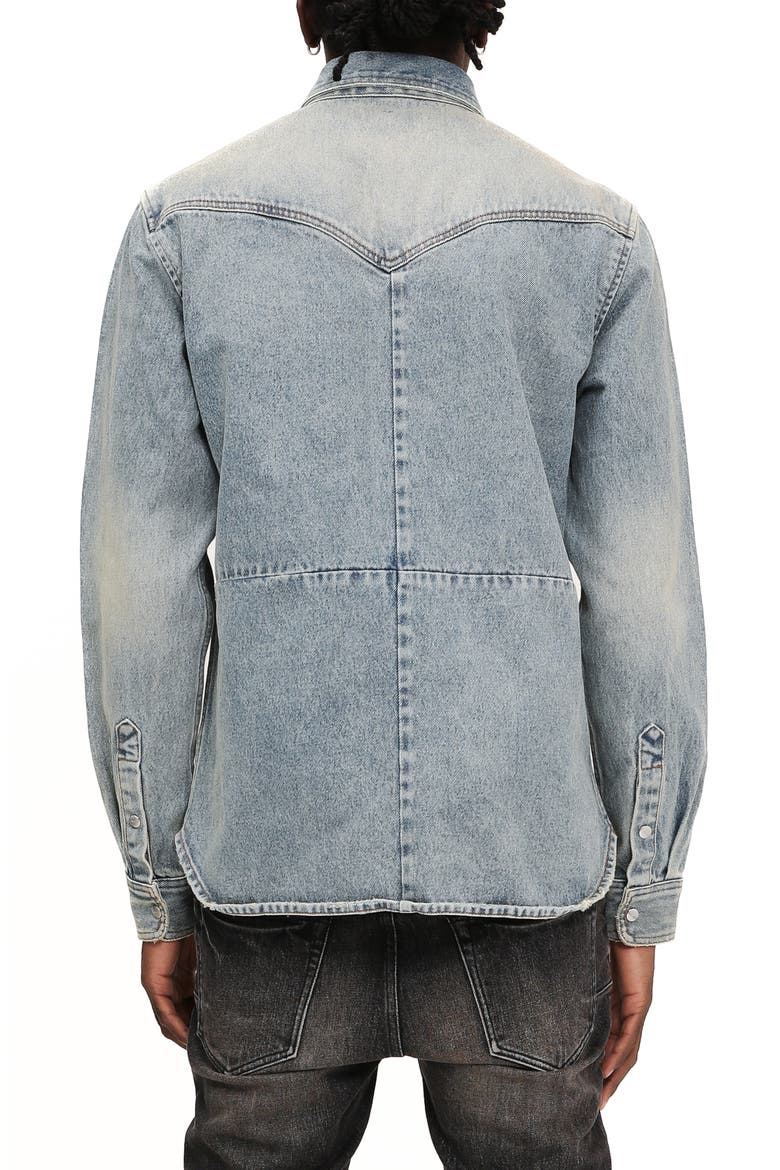 Pumice Double Pocket Snap Front Shirt, Alternate, color, LIGHT INDIGO
