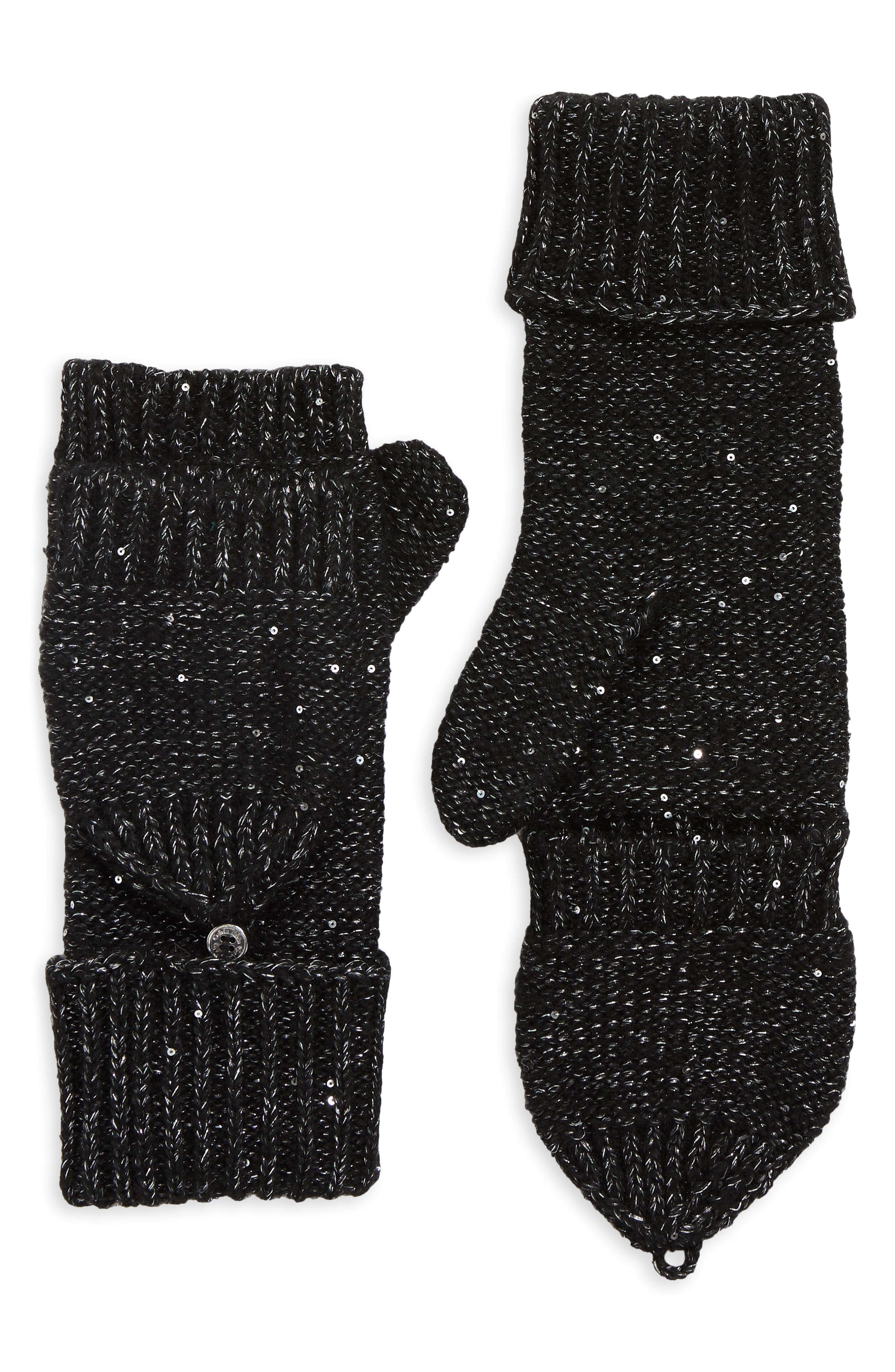 Calvin Klein Mini Sequin Flip Top Gloves