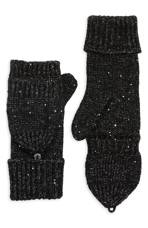 Mini Sequin Flip Top Gloves