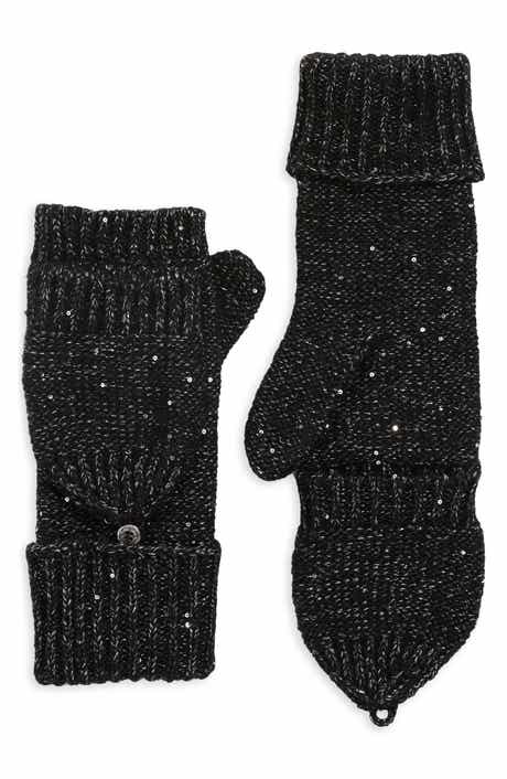 Calvin Klein Mini Sequin Flip Top Gloves