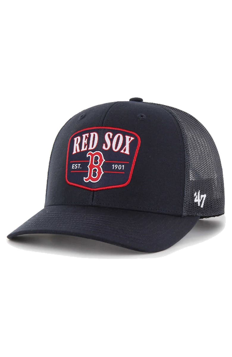 '47 Men's '47 Navy Boston Red Sox Squad Trucker Adjustable Hat, Main, color, Navy