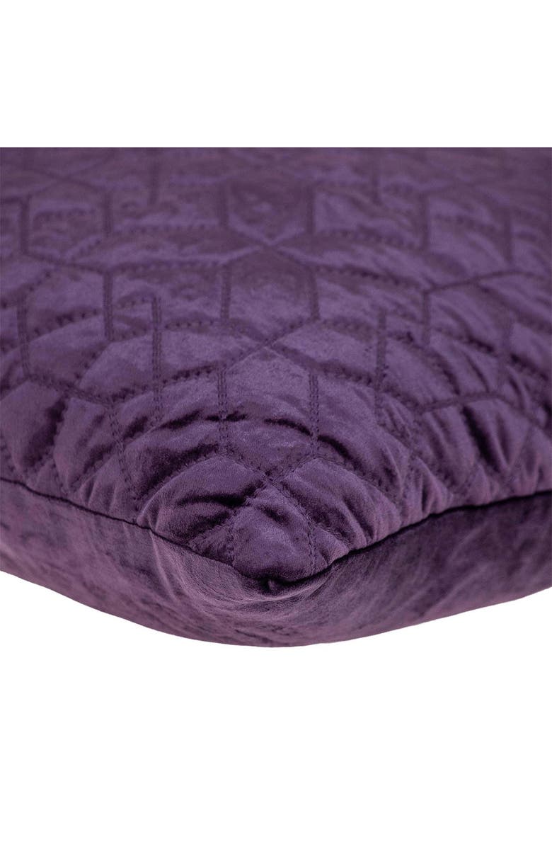 PARKLAND COLLECTION Sora Quilted Throw Pillow, Alternate, color, Purple