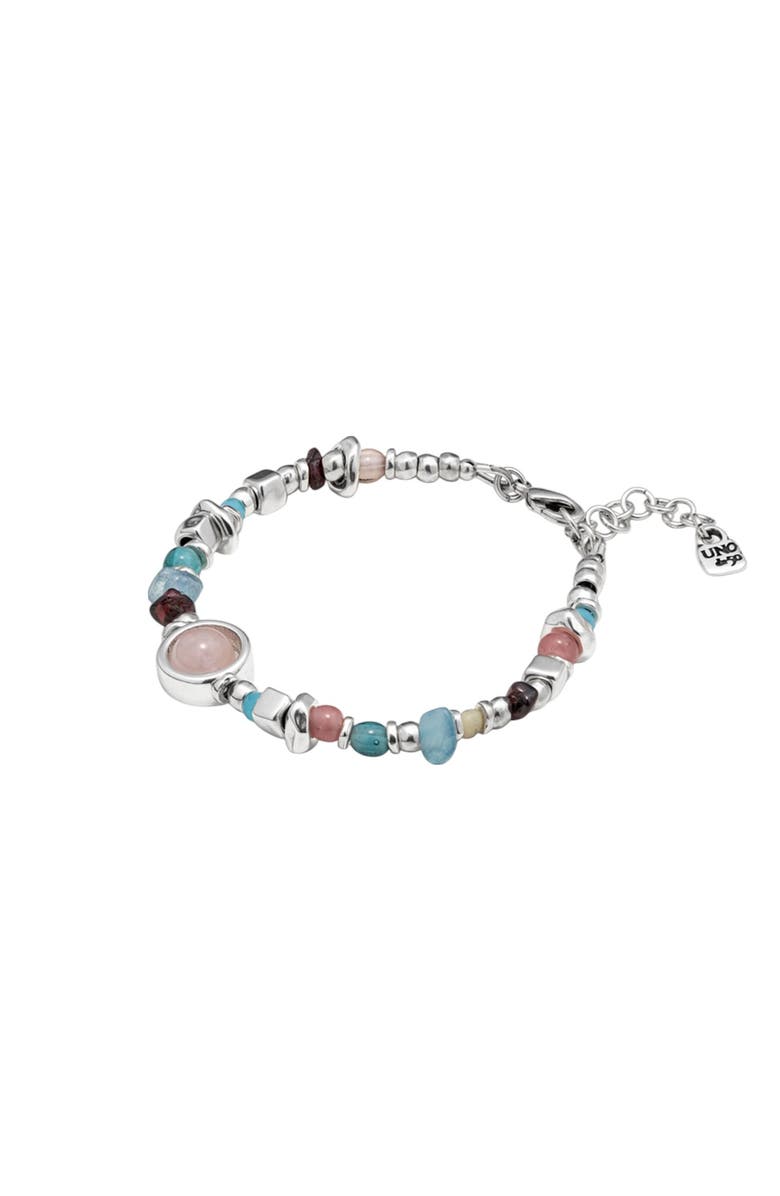 UNODE50 Textured Stone Crystal Bracelet, Alternate, color, Silver