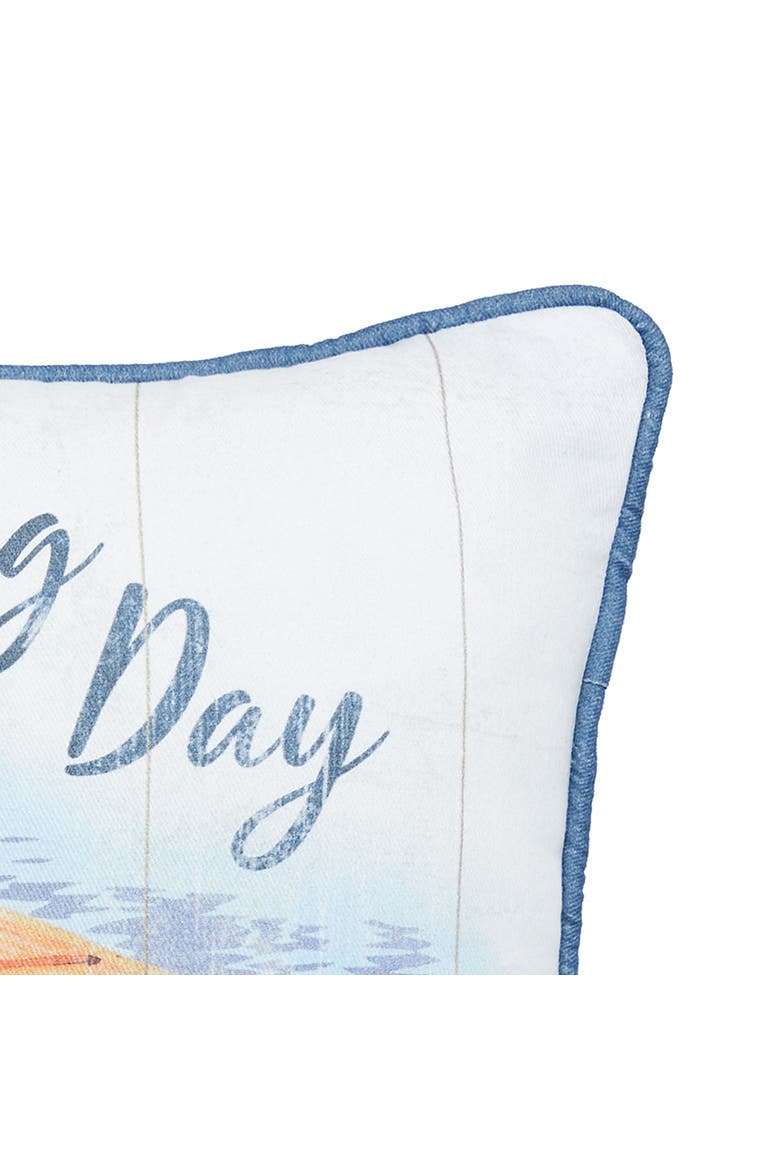 Day At The Lake Printed Small/Petite Accent Pillow 10" x 10", Alternate, color, Blue