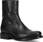 Frye Campus Leather Plain Toe Zip Boot