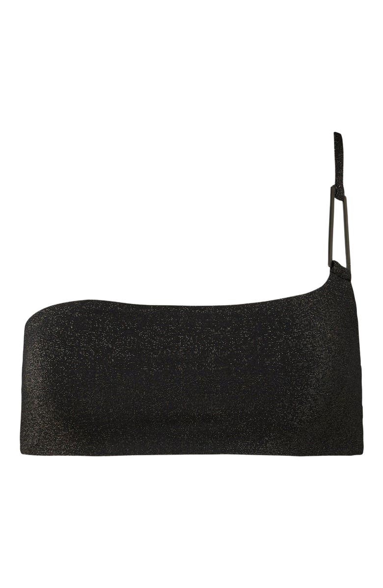 Onia Shimmer Alaia Bikini Top, Alternate, color, Black