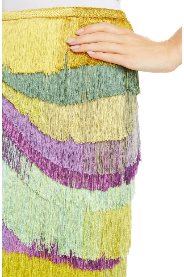 Salby Fringe Skirt, Alternate, color, YELLOW 202