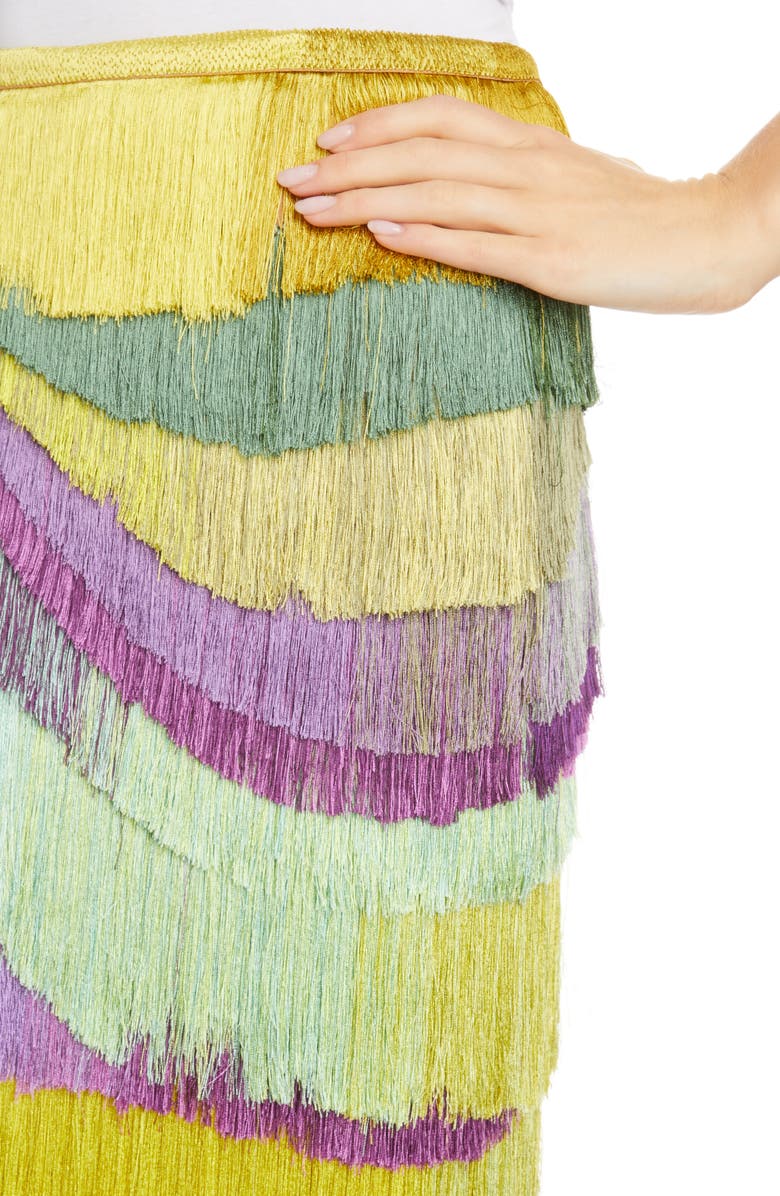 Dries Van Noten Salby Fringe Skirt, Alternate, color, 
